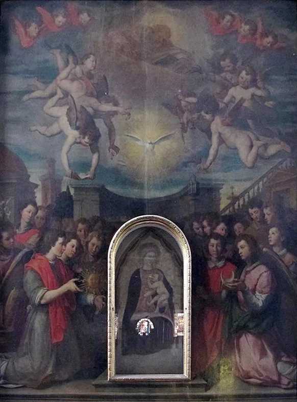 Dio Padre, lo Spirito Santo e angeli - Santa Maria del Soccorso, Prato